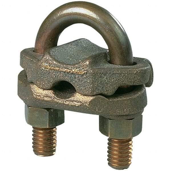 Panduit - 4 to 2/0 AWG Compatible Grounding Clamp - Bronze, 5-3/4" OAL, cULus Listed 467 & DB Rated - All Tool & Supply