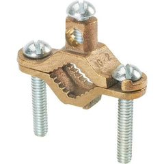 Panduit - 10 to 2 AWG Compatible Grounding Clamp - Bronze, 5.2" OAL - All Tool & Supply