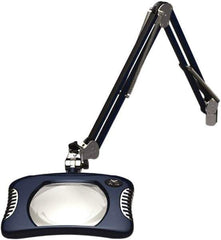 O.C. White - 43 Inch, Spring Suspension, Clamp on, LED, Spectre Blue, Magnifying Task Light - 8 Watt, 7.5 and 15 Volt, 2x Magnification, 5-1/4 Inch Wide, 7 Inch Long - All Tool & Supply