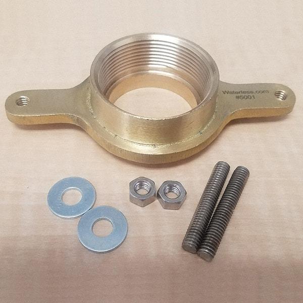 Waterless - Urinals & Accessories Type: Waterless Urinal Flange Color: Brass - All Tool & Supply