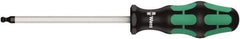 Wera - 1.5mm Hex Ball End Driver - 4" Bade Length, Ergonomic Cushion Grip Handle, 130mm OAL - All Tool & Supply