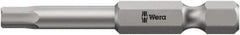 Wera - 6mm Hex Bit - 1/4" Hex Drive, 3-1/2" OAL - All Tool & Supply