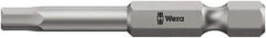 Wera - 4mm Hex Bit - 1/4" Hex Drive, 3-1/2" OAL - All Tool & Supply