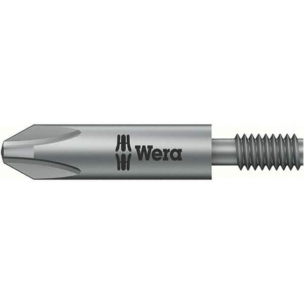 Wera - #1 Phillips Screwdriver Bit - M4 Drive, 1-1/4" OAL - All Tool & Supply