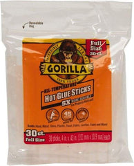 Gorilla Glue - 0.43" Diam, 4" Long, Clear, Hot Melt, Low Melt Glue Stick - All Tool & Supply