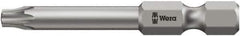 Wera - 1/4" Drive T15 Torx Plus Screwdriver Bit - 2" OAL, Tamper Resistant Bit - All Tool & Supply