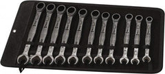 Wera - 11 Piece, 8mm to 19mm, Combination Wrench Set - Metric Measurement Standard, Chrome Vanadium Finish, Comes in Canvas Tool Holster - All Tool & Supply