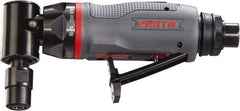 Proto - 1/4" Collet, Angle Handle, Angle Air Die Grinder - 23,000 RPM, Rear Exhaust, 2.7 CFM, 0.3 hp, 90 psi, 1/4" Inlet - All Tool & Supply