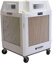 Schaefer Ventilation Equipment - 24 Gal Capacity, 1 hp, 2,460 & 1,660 CFM Evaporative Cooler - 13.7 Amp Rating, 115 Volts, 2 Speed - All Tool & Supply