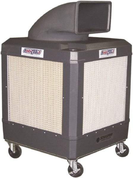 Schaefer Ventilation Equipment - 24 Gal Capacity, 1 hp, 2,460 & 1,660 CFM Evaporative Cooler - 13.7 Amp Rating, 115 Volts, 2 Speed - All Tool & Supply