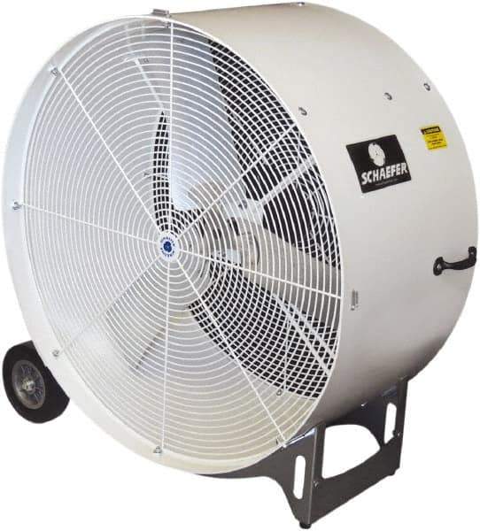 Schaefer Ventilation Equipment - 36" Blade, 1/2 hp, 11,000 CFM, Industrial Circulation Fan - Portable with Wheels, 1 Speed - All Tool & Supply