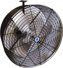 Schaefer Ventilation Equipment - 20" Blade, 1/2 hp, 5,830 CFM, Industrial Circulation Fan - Ceiling Mount, 1 Speed - All Tool & Supply