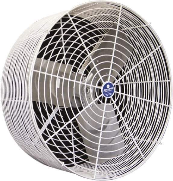 Schaefer Ventilation Equipment - 24" Blade, 1/2 hp, 7,750 CFM, Industrial Circulation Fan - Ceiling Mount, 1 Speed - All Tool & Supply