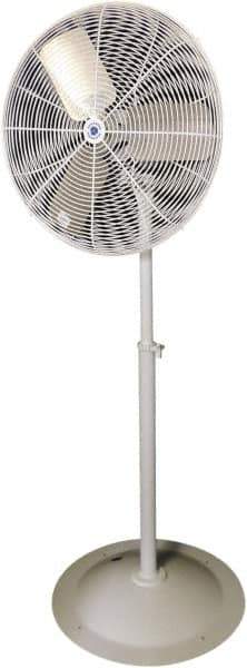 Schaefer Ventilation Equipment - 24" Blade, 1/4 hp, 4,900 & 5,400 CFM, Oscillating Industrial Circulation Fan - Pedestal, 2 Speed - All Tool & Supply