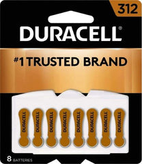 Duracell - Size 312, Zinc Air, 8 Pack, Hearing Aid Battery - 1.4 Volts, Flat Terminal, PR41, ANSI 7002ZD Regulated - All Tool & Supply