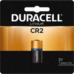 Duracell - Size CR2, Lithium, 1 Pack, Button & Coin Cell Battery - 3 Volts, Button Tab Terminal, CR17355, ANSI 5046LC Regulated - All Tool & Supply