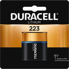 Duracell - Size 223A, Lithium, 1 Pack, Button & Coin Cell Battery - 6 Volts, Flat Terminal, CR-P2, ANSI 5024LC Regulated - All Tool & Supply