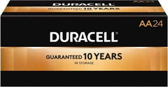 Duracell - Size AA, Alkaline, 24 Pack, Standard Battery - 1.5 Volts, Button Tab Terminal, LR6, ANSI 15A Regulated - All Tool & Supply