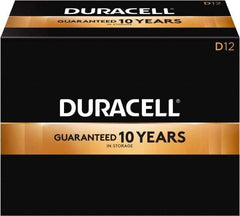 Duracell - Size D, Alkaline, 12 Pack, Standard Battery - 1.5 Volts, Button Tab Terminal, LR20, ANSI 13A Regulated - All Tool & Supply