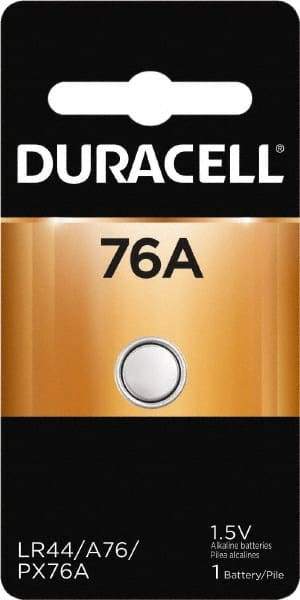 Duracell - Size 76A, Alkaline, 1 Pack, Standard Battery - 1.5 Volts, Flat Terminal, MR44, ANSI 1128MP Regulated - All Tool & Supply