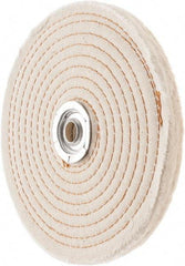 Value Collection - 6" Diam x 1/2" Thick Unmounted Buffing Wheel - 50 Ply, Polishing, 1" Arbor Hole, Hard Density - All Tool & Supply