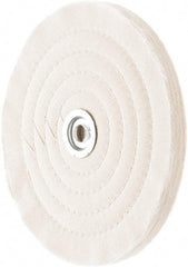 Value Collection - 8" Diam x 1/2" Thick Unmounted Buffing Wheel - 50 Ply, Polishing, 1" Arbor Hole, Medium Density - All Tool & Supply