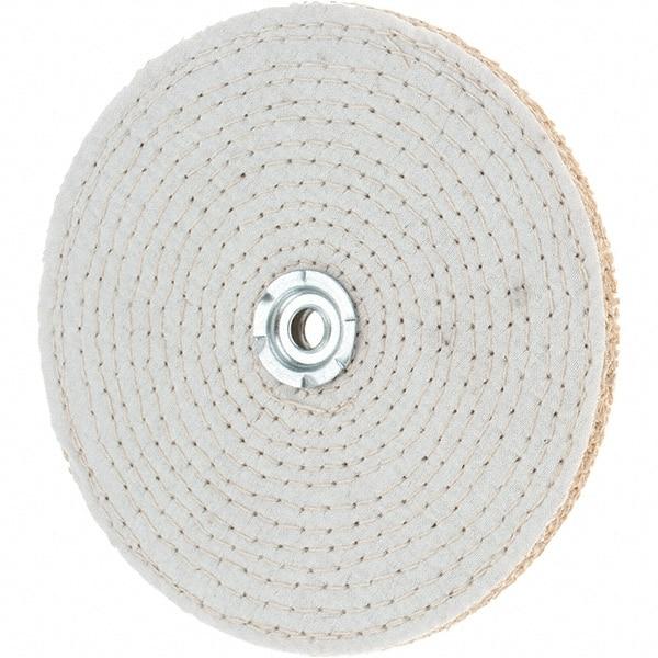 Value Collection - 8" Diam x 3/8" Thick Unmounted Buffing Wheel - 40 Ply, Polishing, 1" Arbor Hole, Hard Density - All Tool & Supply