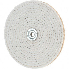 Value Collection - 8" Diam x 3/8" Thick Unmounted Buffing Wheel - 40 Ply, Polishing, 1" Arbor Hole, Hard Density - All Tool & Supply