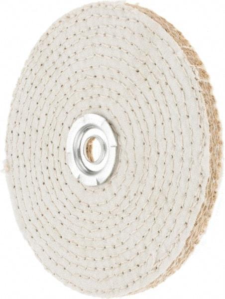 Value Collection - 6" Diam x 3/8" Thick Unmounted Buffing Wheel - 40 Ply, Polishing, 1" Arbor Hole, Hard Density - All Tool & Supply