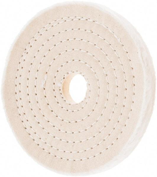 Value Collection - 6" Diam x 1/2" Thick Unmounted Buffing Wheel - 50 Ply, Polishing, 1" Arbor Hole, Hard Density - All Tool & Supply