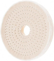 Value Collection - 6" Diam x 1/2" Thick Unmounted Buffing Wheel - 50 Ply, Polishing, 1" Arbor Hole, Hard Density - All Tool & Supply