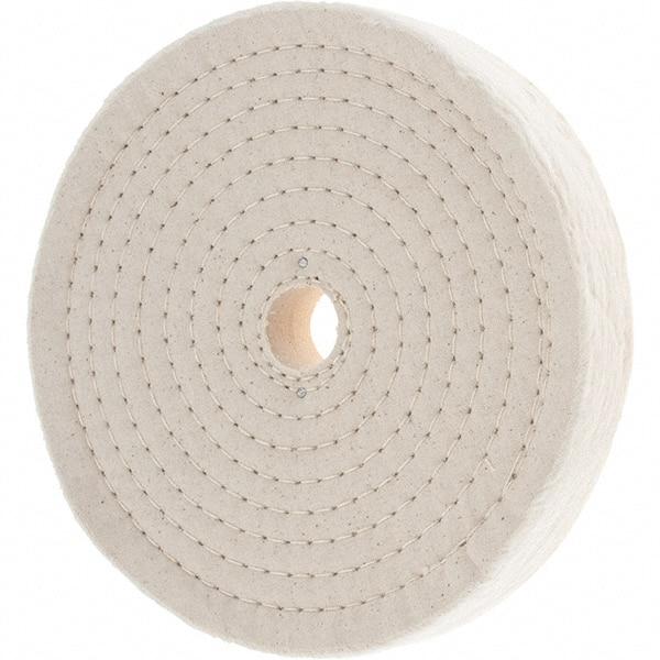 Value Collection - 8" Diam x 1" Thick Unmounted Buffing Wheel - 80 Ply, Polishing, 1" Arbor Hole, Hard Density - All Tool & Supply