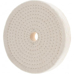 Value Collection - 8" Diam x 1" Thick Unmounted Buffing Wheel - 80 Ply, Polishing, 1" Arbor Hole, Hard Density - All Tool & Supply