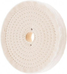 Value Collection - 7" Diam x 1" Thick Unmounted Buffing Wheel - 80 Ply, Polishing, 1" Arbor Hole, Hard Density - All Tool & Supply