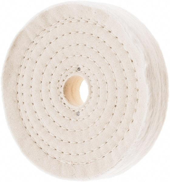 Value Collection - 6" Diam x 1" Thick Unmounted Buffing Wheel - 80 Ply, Polishing, 1" Arbor Hole, Hard Density - All Tool & Supply