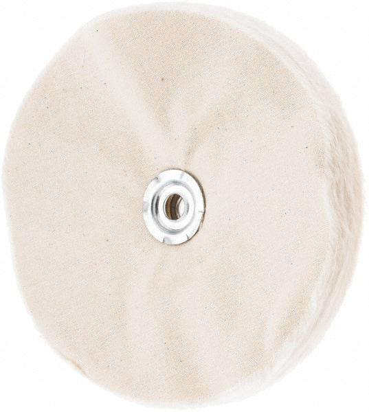 Value Collection - 8" Diam x 1/2" Thick Unmounted Buffing Wheel - 50 Ply, Polishing, 1" Arbor Hole, Soft Density - All Tool & Supply