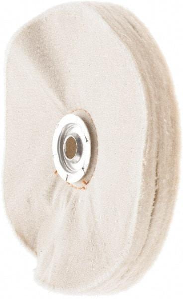 Value Collection - 6" Diam x 1/2" Thick Unmounted Buffing Wheel - 50 Ply, Polishing, 1" Arbor Hole, Soft Density - All Tool & Supply