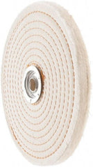 Value Collection - 6" Diam x 1/2" Thick Unmounted Buffing Wheel - 50 Ply, Polishing, 1" Arbor Hole, Hard Density - All Tool & Supply