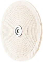 Value Collection - 8" Diam x 1/4" Thick Unmounted Buffing Wheel - 40 Ply, Polishing, 1" Arbor Hole, Hard Density - All Tool & Supply