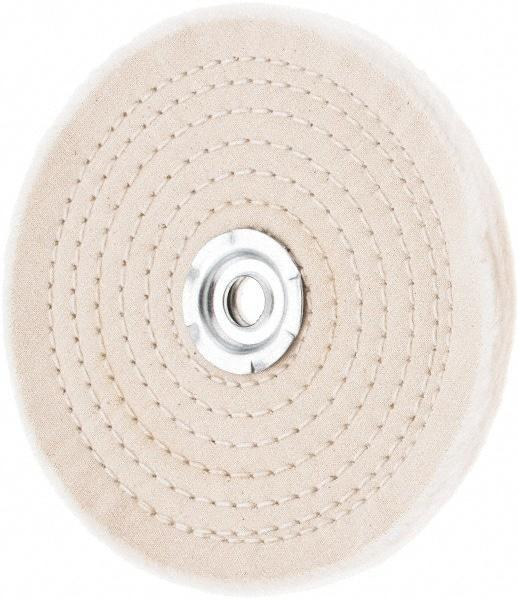 Value Collection - 6" Diam x 1/4" Thick Unmounted Buffing Wheel - 40 Ply, Polishing, 1" Arbor Hole, Hard Density - All Tool & Supply