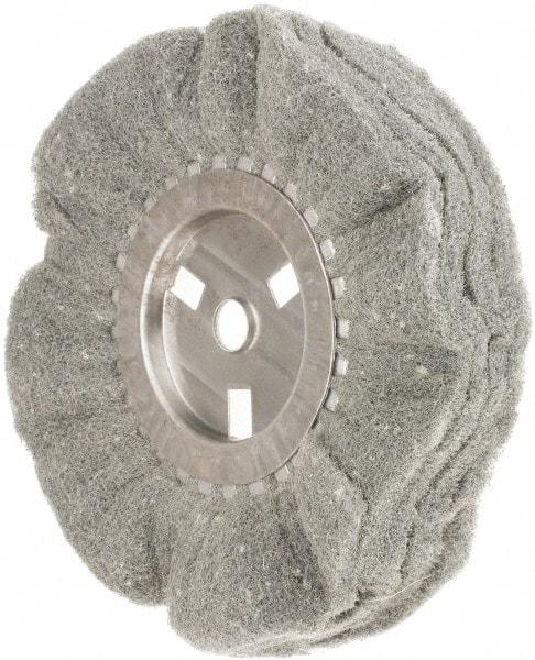 Value Collection - 8" Diam x 4" Thick, Soft Mounted Polishing Wheel - 2 Ply, Fine Grade, 5/8" Shank Diam - All Tool & Supply