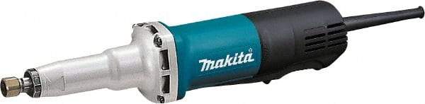 Makita - 1/4" Collet, 29,000 RPM, Inline Handle Electric Die Grinder - 120 Volts, 6.6 Amps, 8.2' Cord - All Tool & Supply