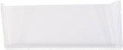 Deflect-o - 17-1/2" Wide x 6-1/2" High x 3" Deep Plastic Wall File - 1 Compartment, Clear - All Tool & Supply