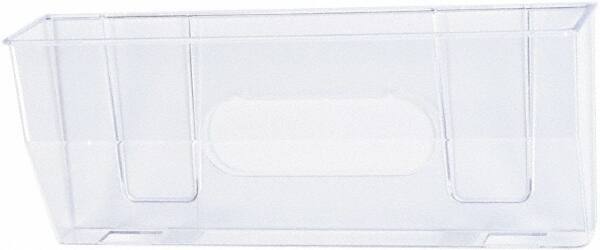 Deflect-o - 15" Wide x 6-3/8" High x 3" Deep Plastic Wall File - 1 Compartment, Clear - All Tool & Supply