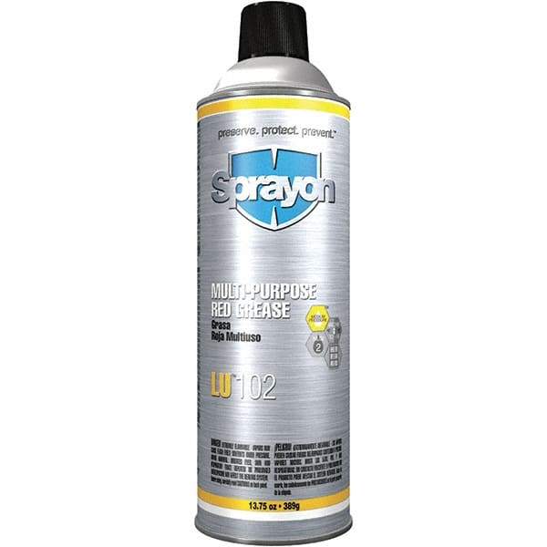 Sprayon - 13.75 oz Aerosol Aluminum General Purpose Grease - Red, 480°F Max Temp, NLGIG 2, - All Tool & Supply