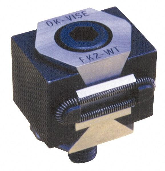 Mitee-Bite - 33,000 Lb Holding Force Double Vise Wedge Clamp - 2.24" Wide x 1.65" Deep x 1.65" High Base, 48 to 52 HRC, 2.24 to 2.64" Jaw Spread, 250 Lb/Ft Torque, 5/8-11 Screw Thread - All Tool & Supply