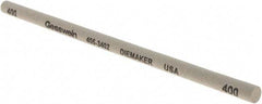 Made in USA - 400 Grit Aluminum Oxide Round Polishing Stone - Medium Grade, 1/4" Wide x 6" Long x 1/4" Thick - All Tool & Supply