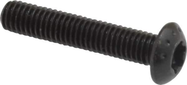 Camcar - #10-32 UNF Torx Plus Drive, Button Screw - Alloy Steel, Black Oxide Finish, Fully Threaded, 1" Length Under Head - All Tool & Supply