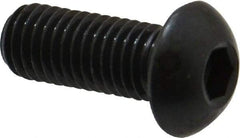 Holo-Krome - M10x1.50 Metric Coarse Hex Socket Drive, Button Screw - Grade 12.9 Alloy Steel, Black Oxide Finish, Fully Threaded, 25mm Length Under Head - All Tool & Supply