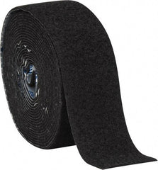 VELCRO Brand - 2" Wide x 5 Yd Long Adhesive Backed Loop Roll - Continuous Roll, Black - All Tool & Supply